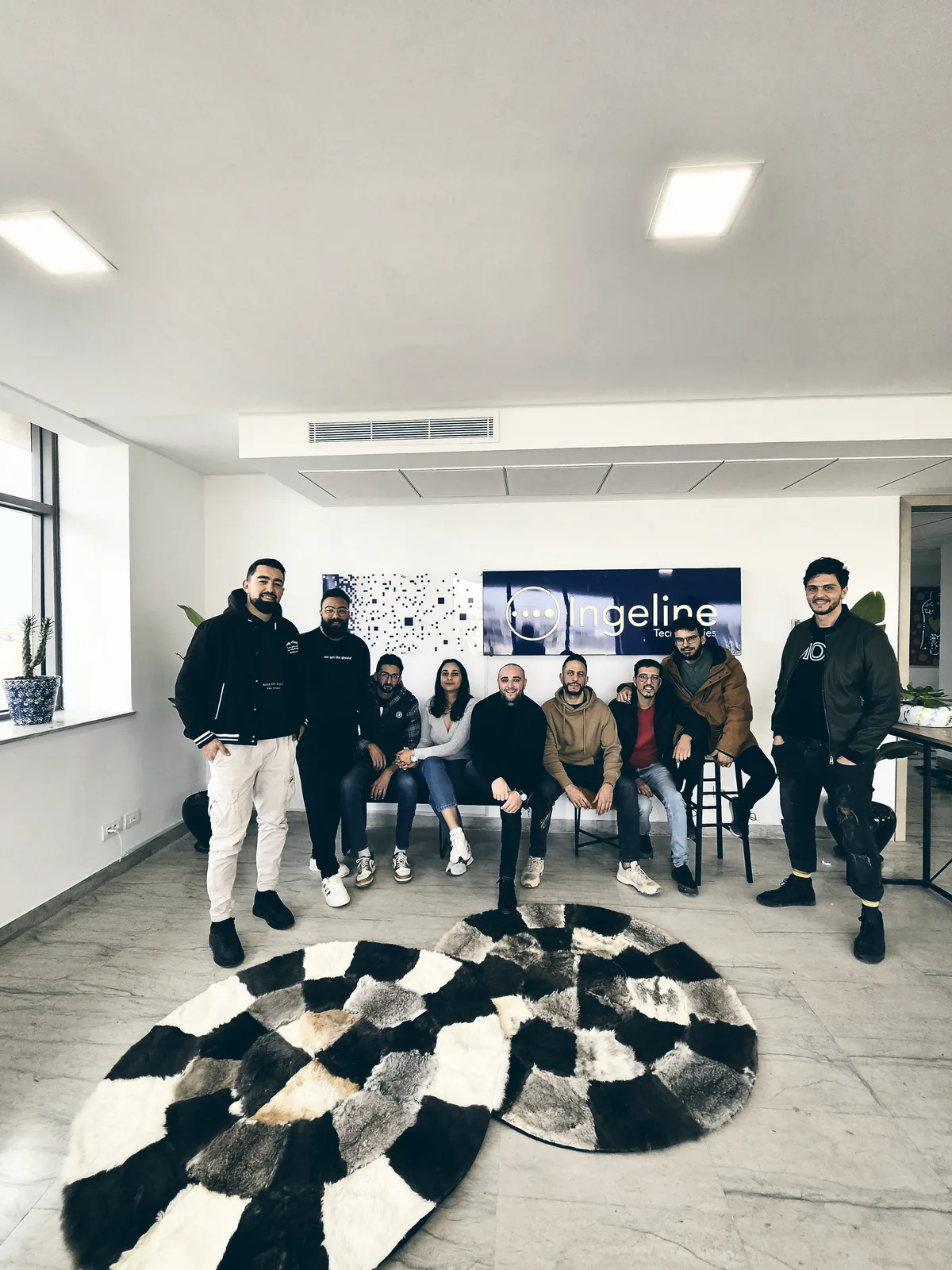 L’équipe d’Ingeline sur le plateau de Tunis